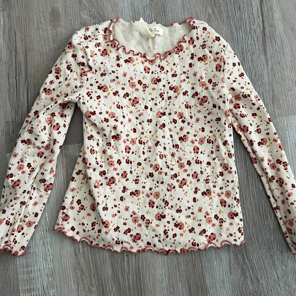 Matilda Jane Brown Floral Long Sleeve Tee Size 6